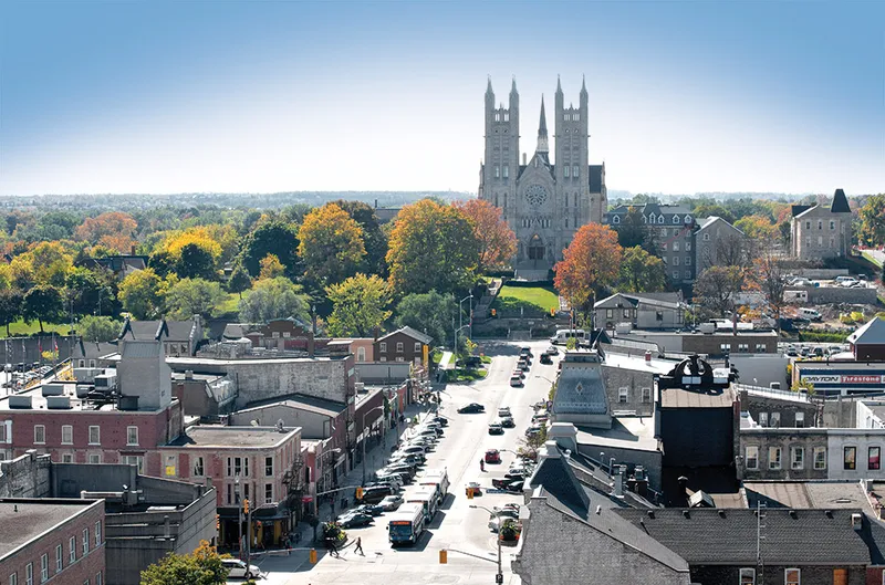 Guelph, Ontario waterfront and neighbourhood